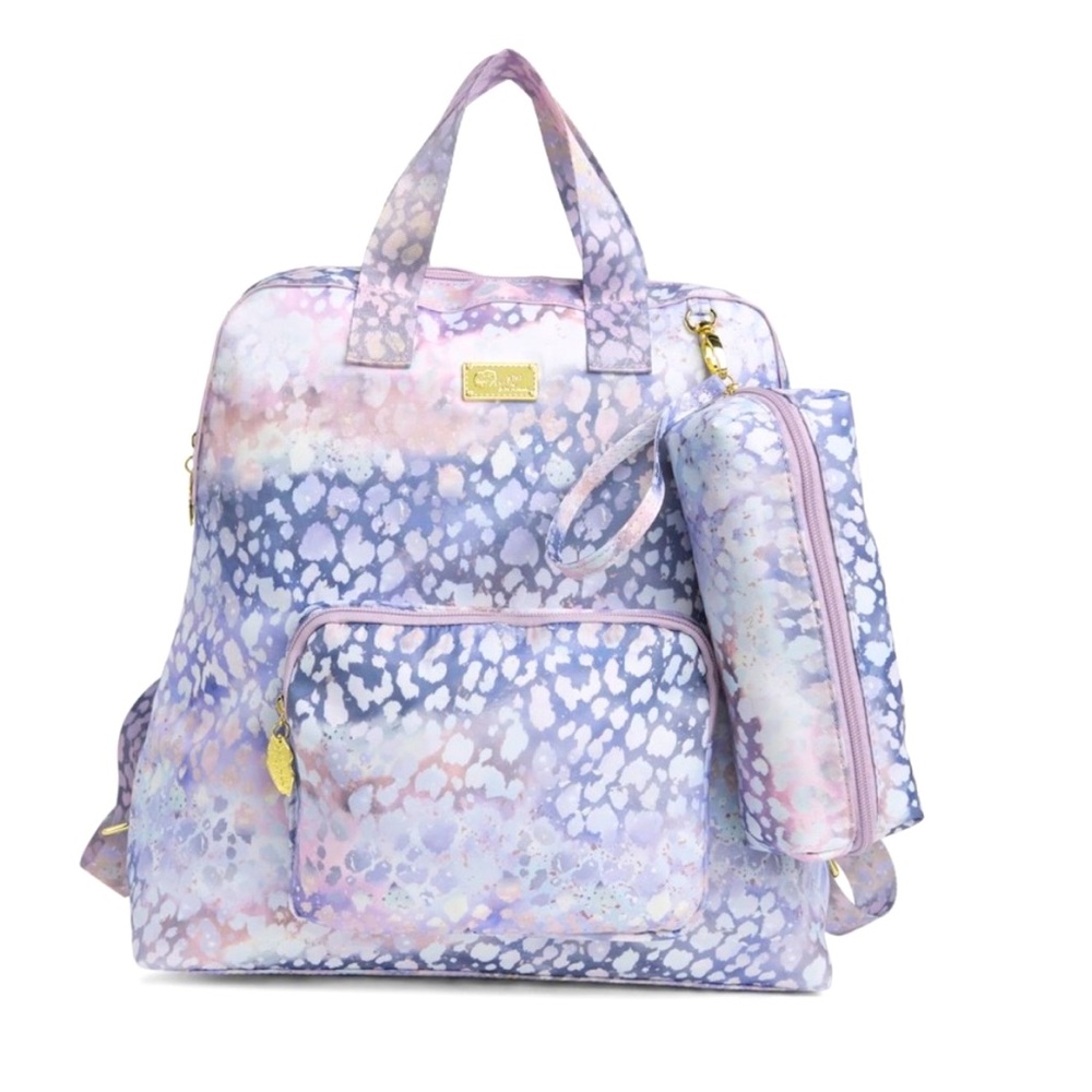 Luv Betsey by Betsey Johnson Backpack with Pencil Case In Moody Cheetah Pattern